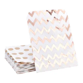 1 Set Diagonal Stripe Pattern Eco-Friendly Paper Bags, Gift Bags, Shopping Bags, Rectangle, Mixed Color, 18x13x0.01cm, 48pcs/set