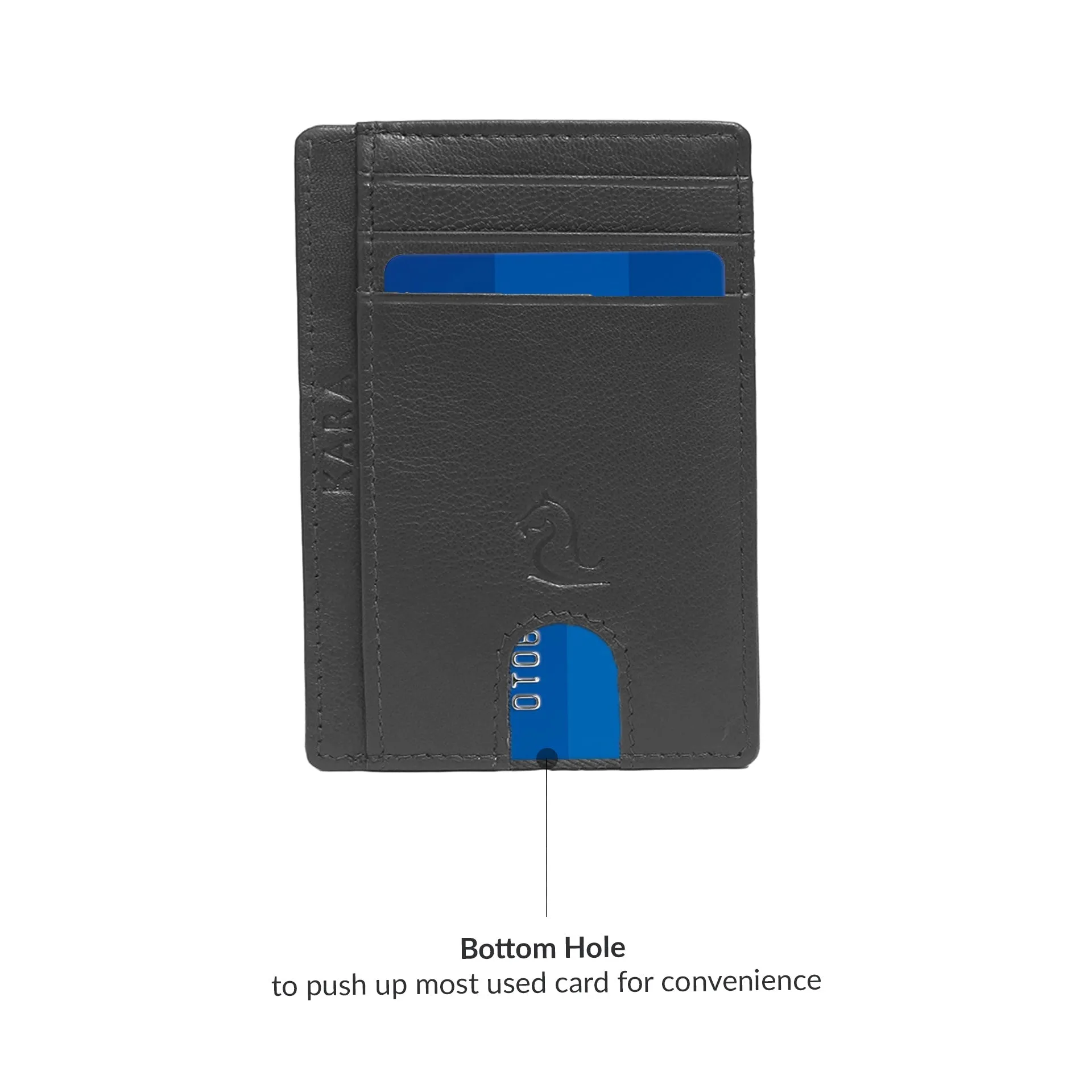 13098 Brown Leather Card Holder for Men and Women