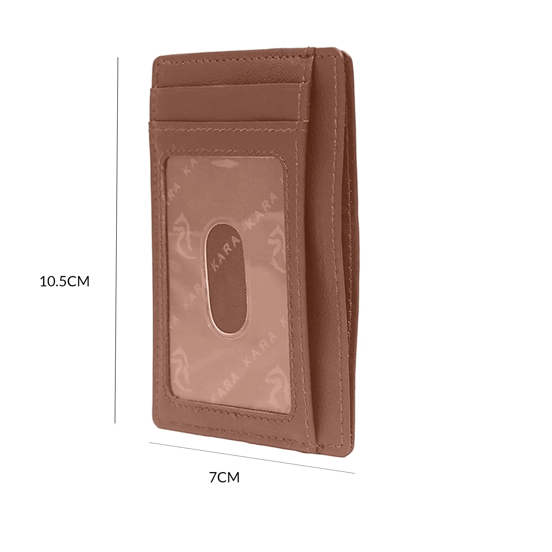 13098 Brown Leather Card Holder for Men and Women