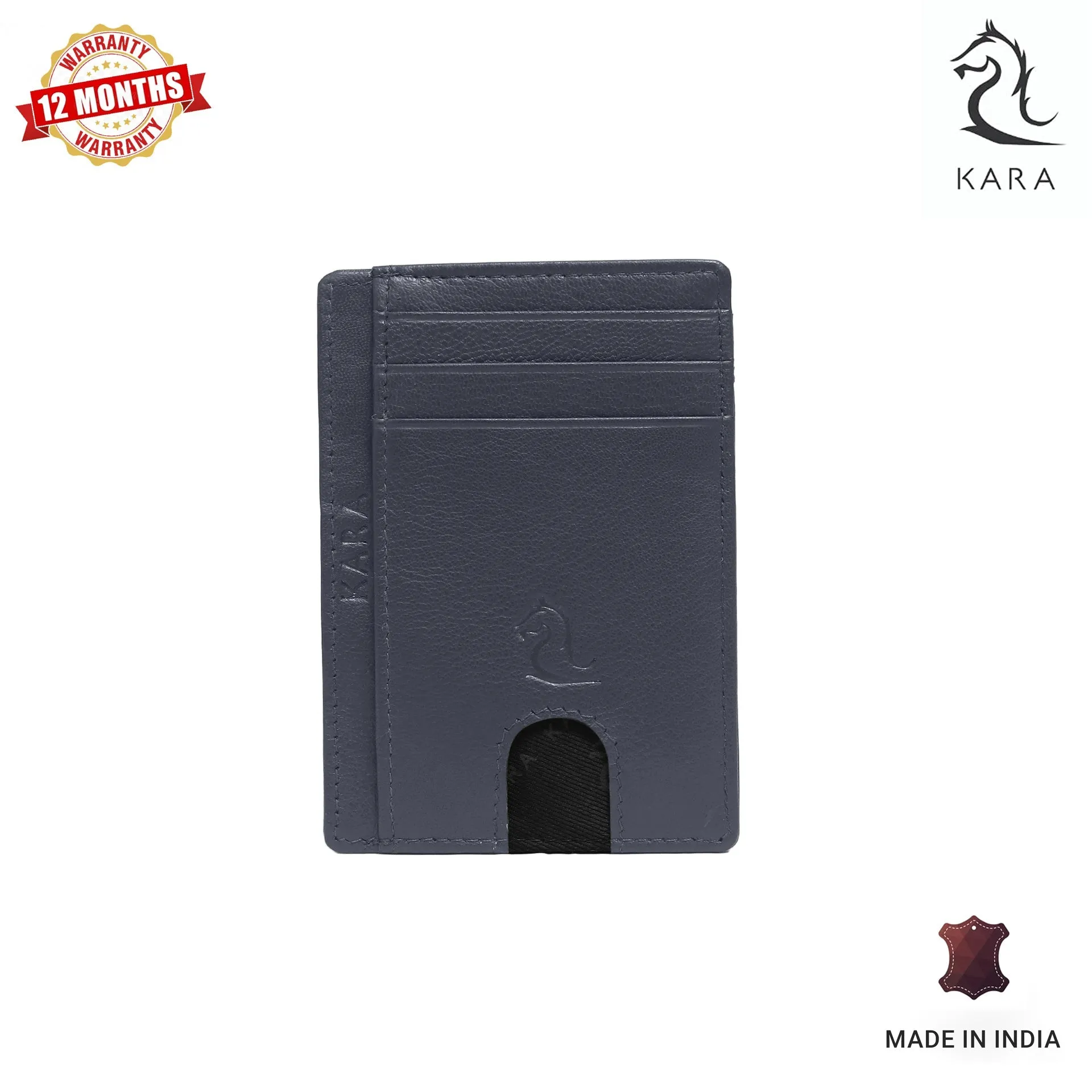 13098 Brown Leather Card Holder for Men and Women