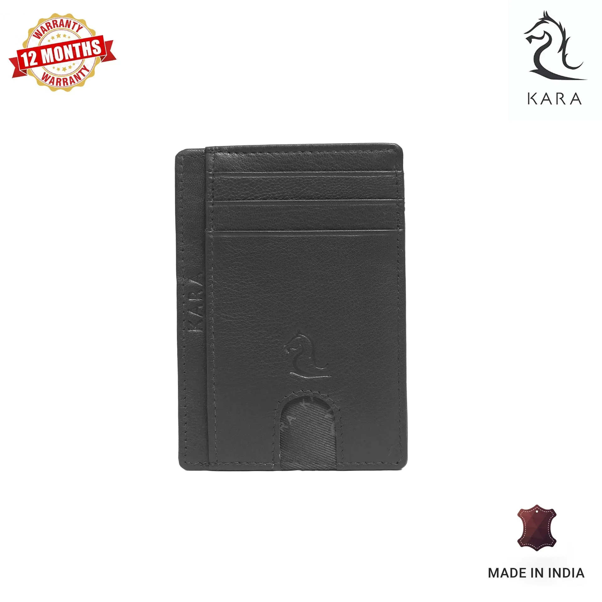 13098 Brown Leather Card Holder for Men and Women
