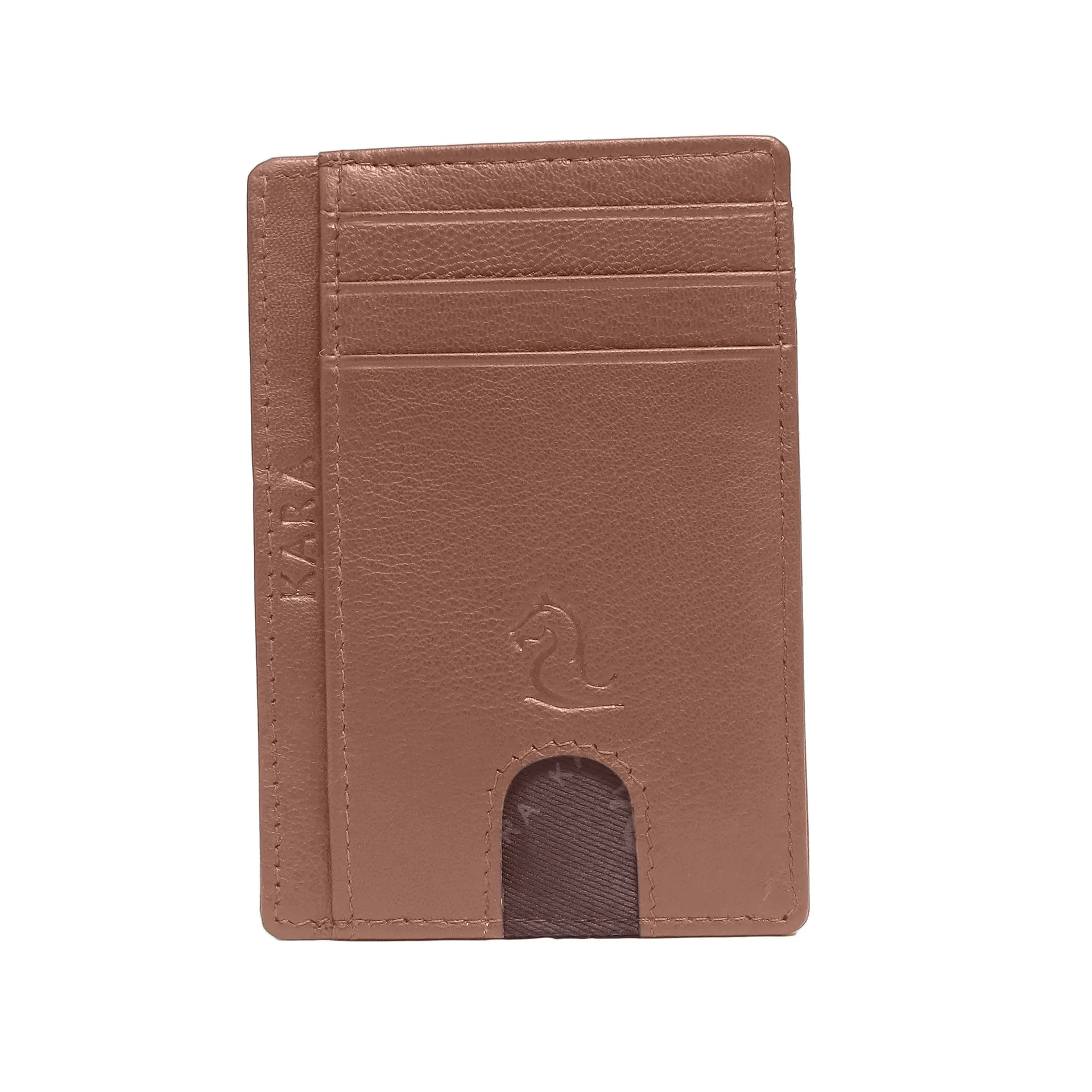 13098 Brown Leather Card Holder for Men and Women