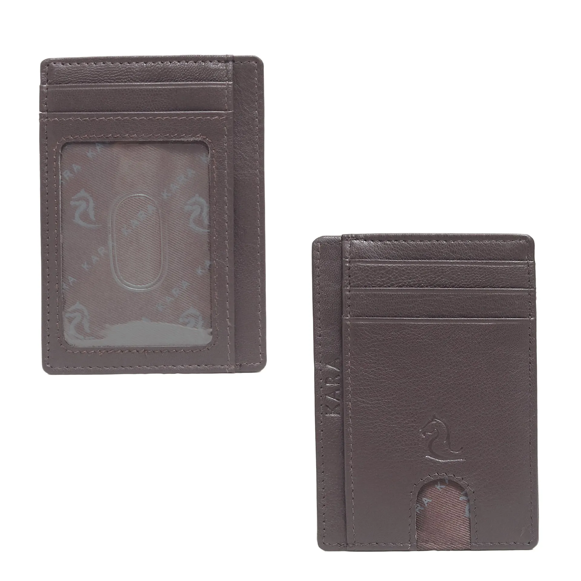13098 Brown Leather Card Holder for Men and Women