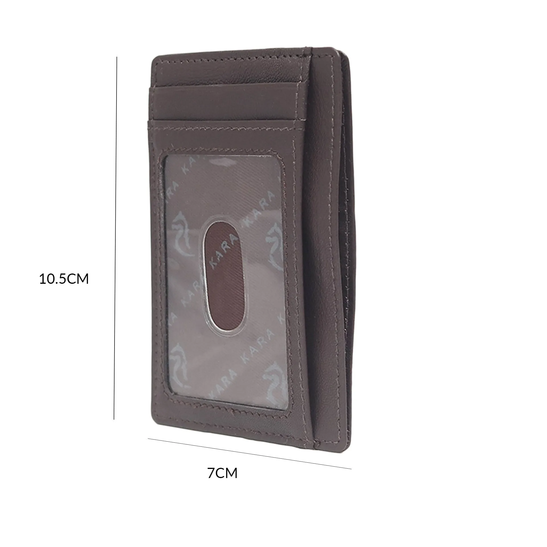 13098 Brown Leather Card Holder for Men and Women