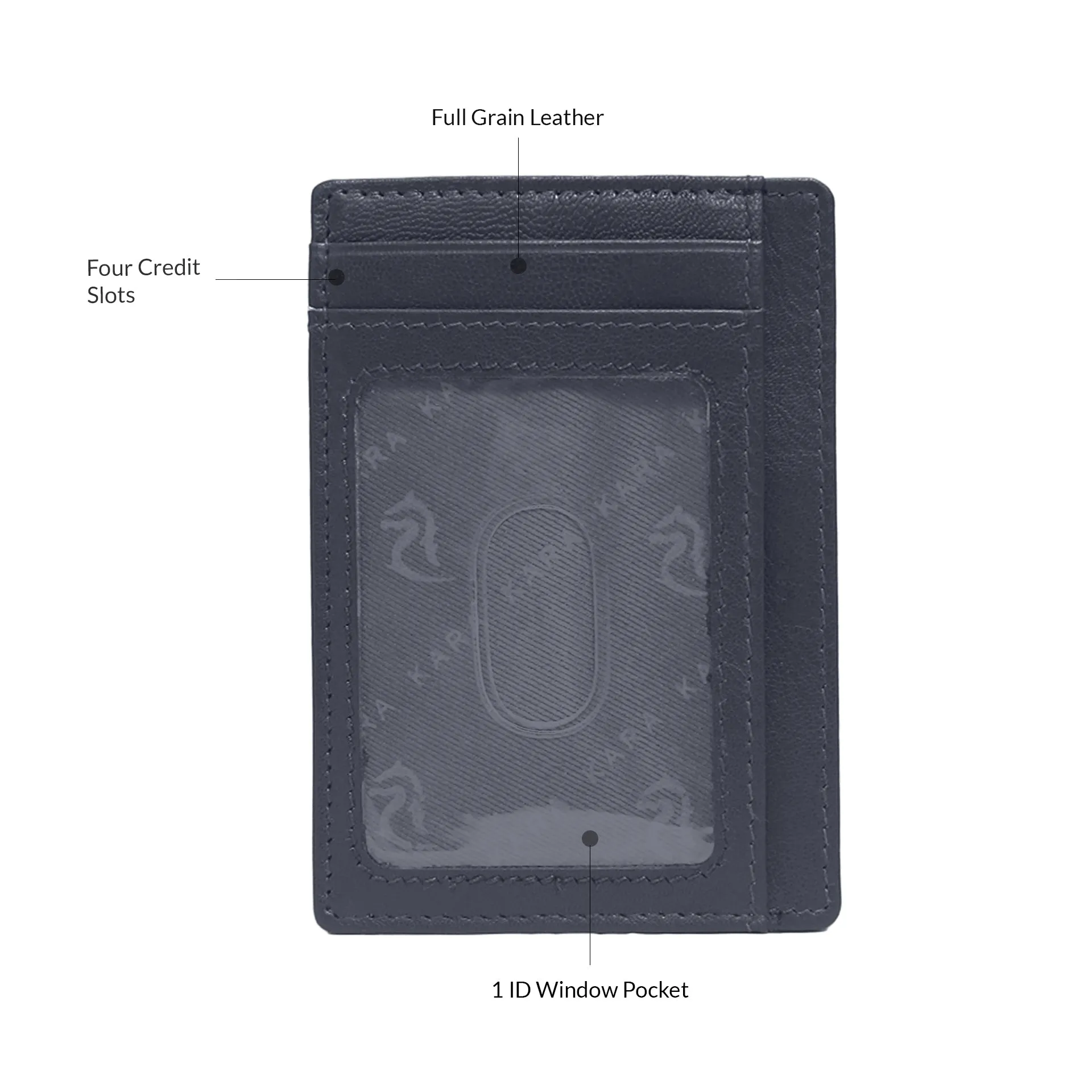13098 Brown Leather Card Holder for Men and Women