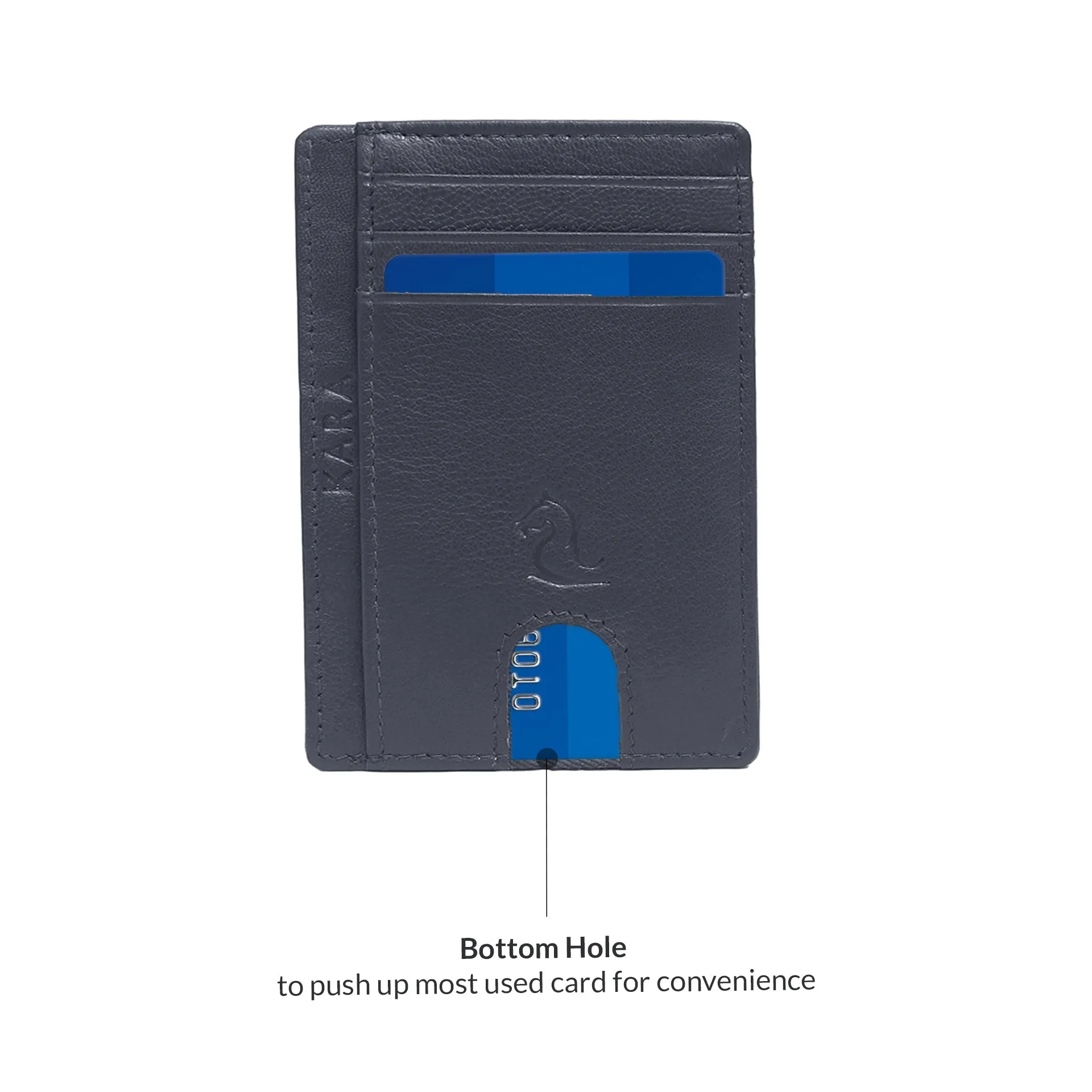 13098 Brown Leather Card Holder for Men and Women