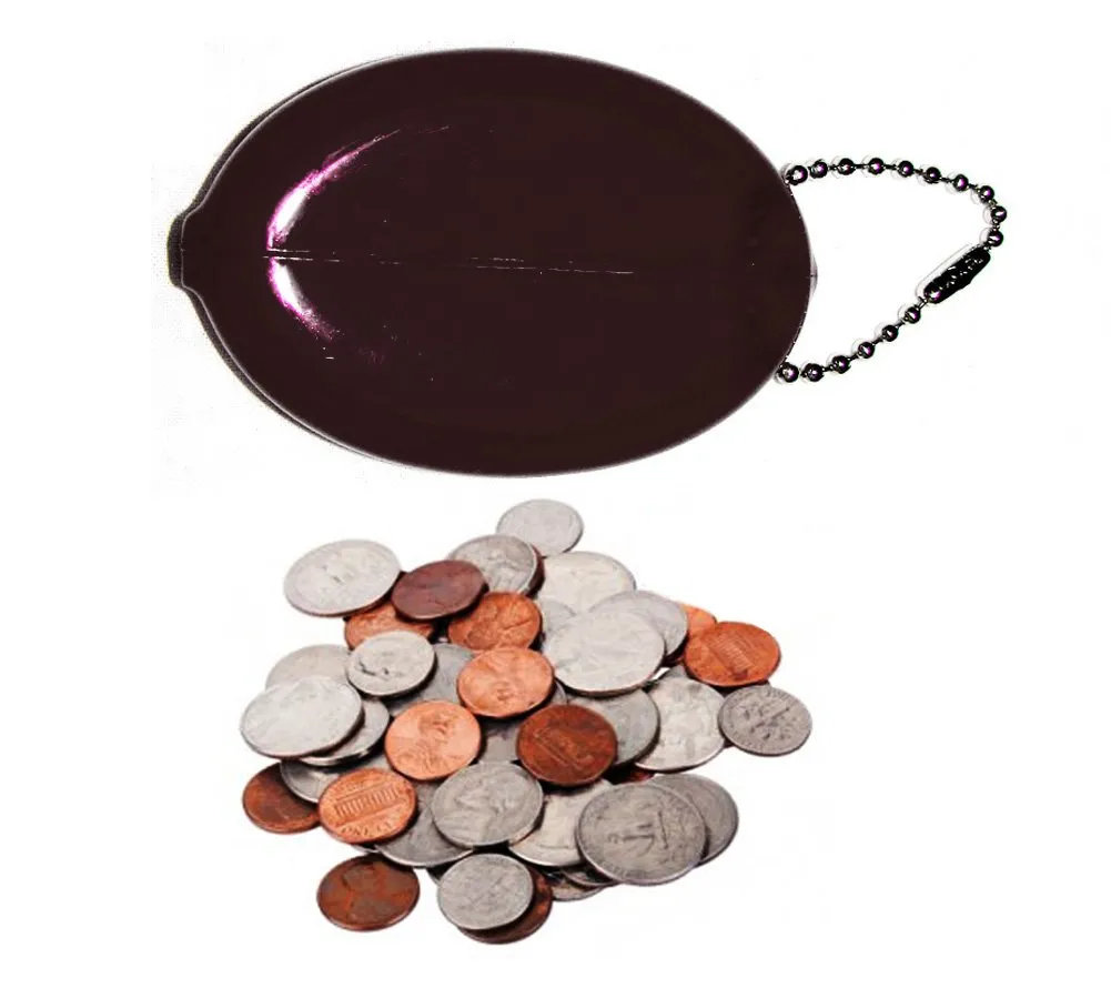 3 BLACK SQUEEZE COIN HOLDERS | Great for Travel Multi-purpose | Made in USA One Size