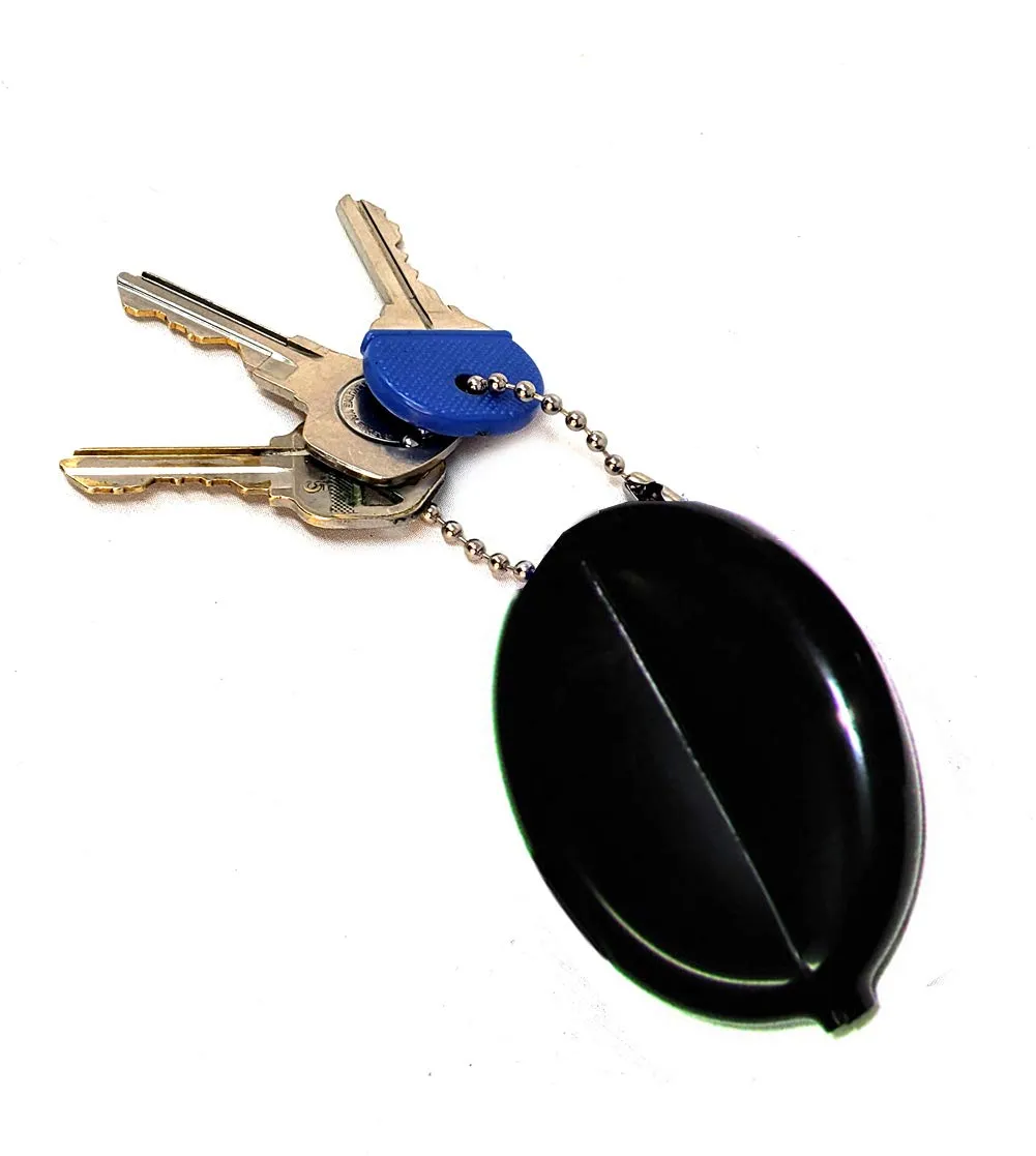 3 BLACK SQUEEZE COIN HOLDERS | Great for Travel Multi-purpose | Made in USA One Size
