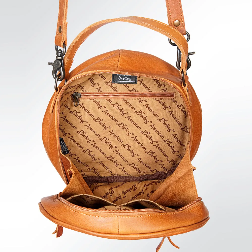ADBG353SUNF American Darling Hand Tooled Genuine Leather Women Bag Western Handbag Purse