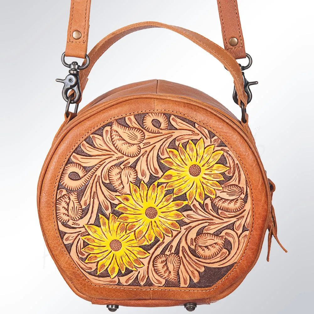 ADBG353SUNF American Darling Hand Tooled Genuine Leather Women Bag Western Handbag Purse