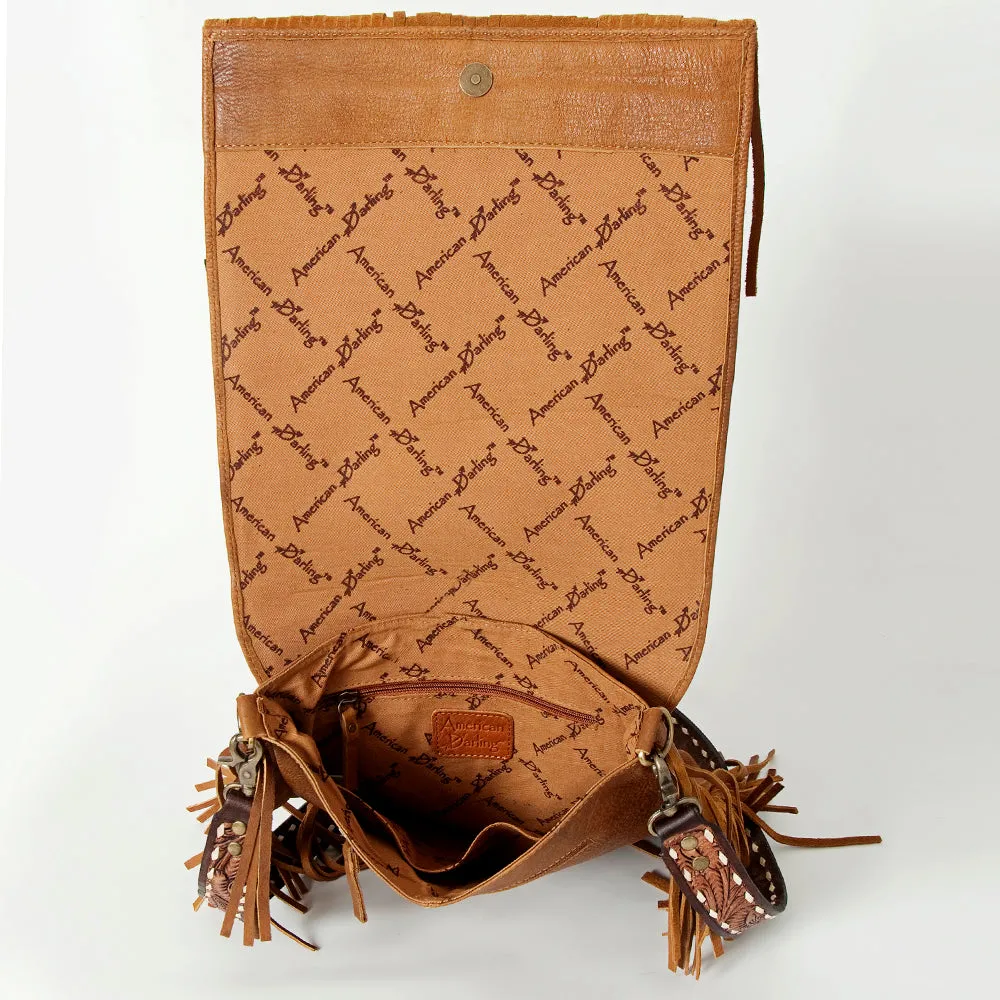 American Darling ADBGA239A Cross Body Hand Tooled Genuine Leather women bag western handbag purse