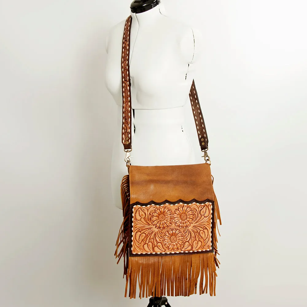American Darling ADBGA239A Cross Body Hand Tooled Genuine Leather women bag western handbag purse