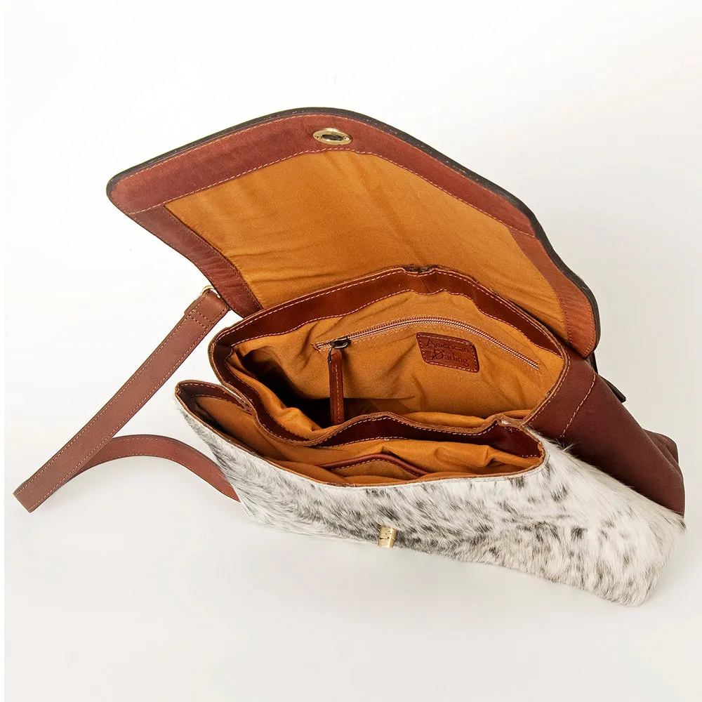 American Darling ADBGI185 Crossbody Hand Tooled Hair-On Genuine Leather Women Bag Western Handbag Purse