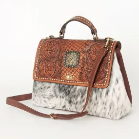 American Darling ADBGI185 Crossbody Hand Tooled Hair-On Genuine Leather Women Bag Western Handbag Purse