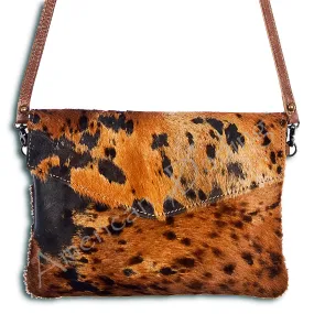 American Darling ADBGS178BRAC1 Envelope Hair On Genuine Leather Women Bag Western Handbag Purse