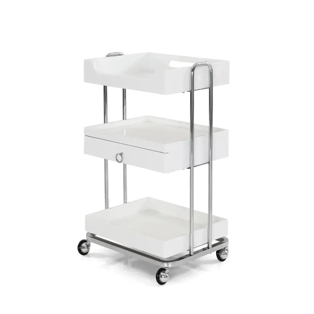 Beauty Salon Trolley OY005 White With one drawer