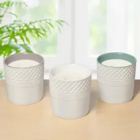 Bellevue Luxury Ceramic Jar Scented Candles, 14oz, 3-pack