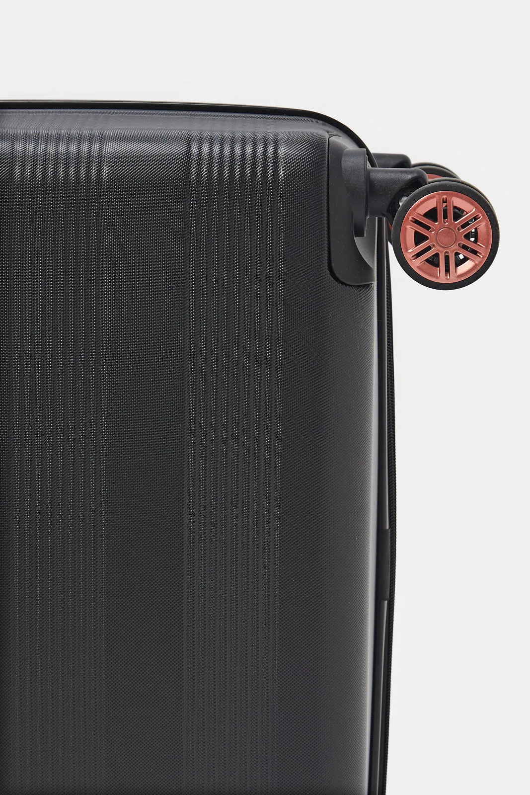 Black Textured Abs Trolley Luggage (28Inch)