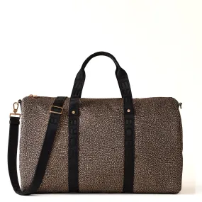 Borbonese - Duffle Bag made of Recycled Nylon in OP Natural Black - 934132I15 - OP/NATURALE/NERO