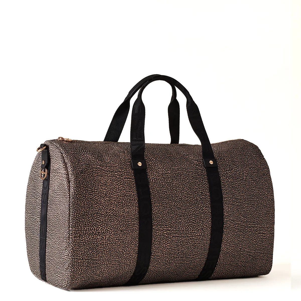 Borbonese - Duffle Bag made of Recycled Nylon in OP Natural Black - 934132I15 - OP/NATURALE/NERO
