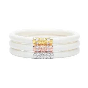 BuDhaGirl | Set of Three | Three Kings All Weather Bangles in Ivory