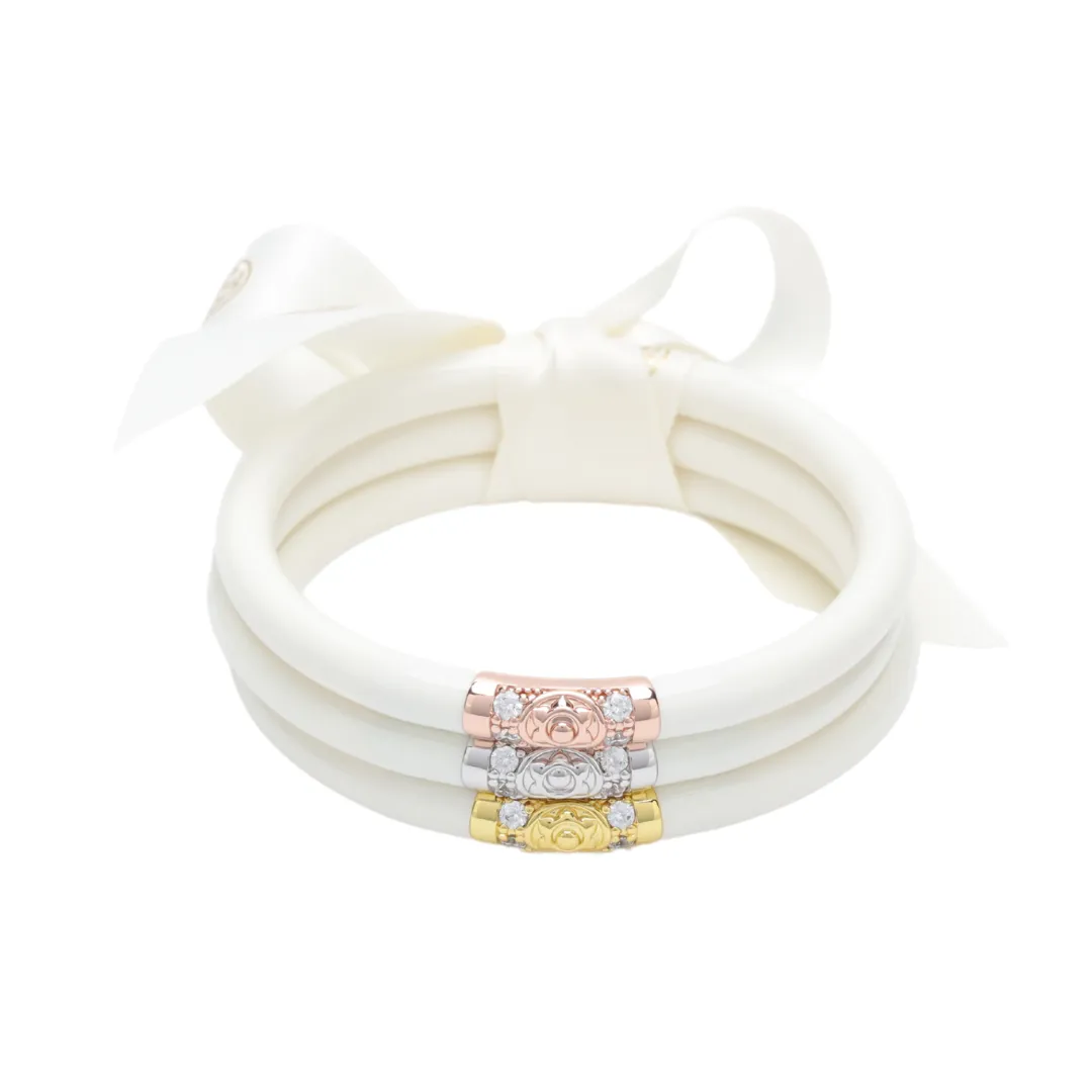 BuDhaGirl | Set of Three | Three Kings All Weather Bangles in Ivory