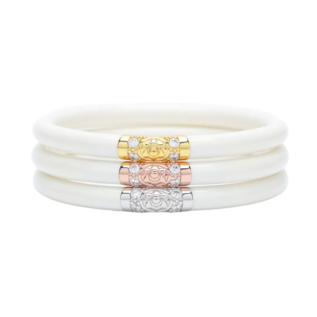 BuDhaGirl | Set of Three | Three Kings All Weather Bangles in Ivory