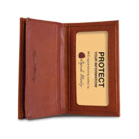 Cashmere Cowhide Leather RFID Gusseted Card Case