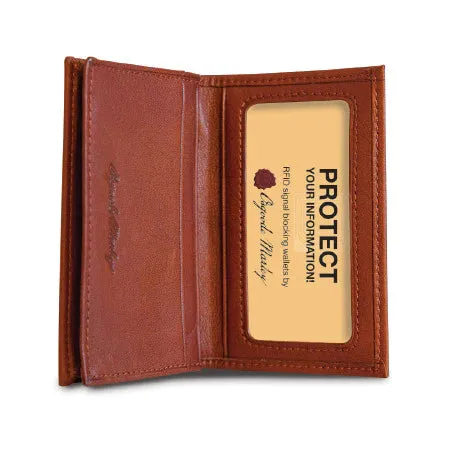 Cashmere Cowhide Leather RFID Gusseted Card Case