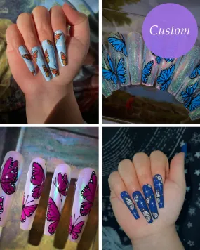 Custom Butterfly Press-Ons