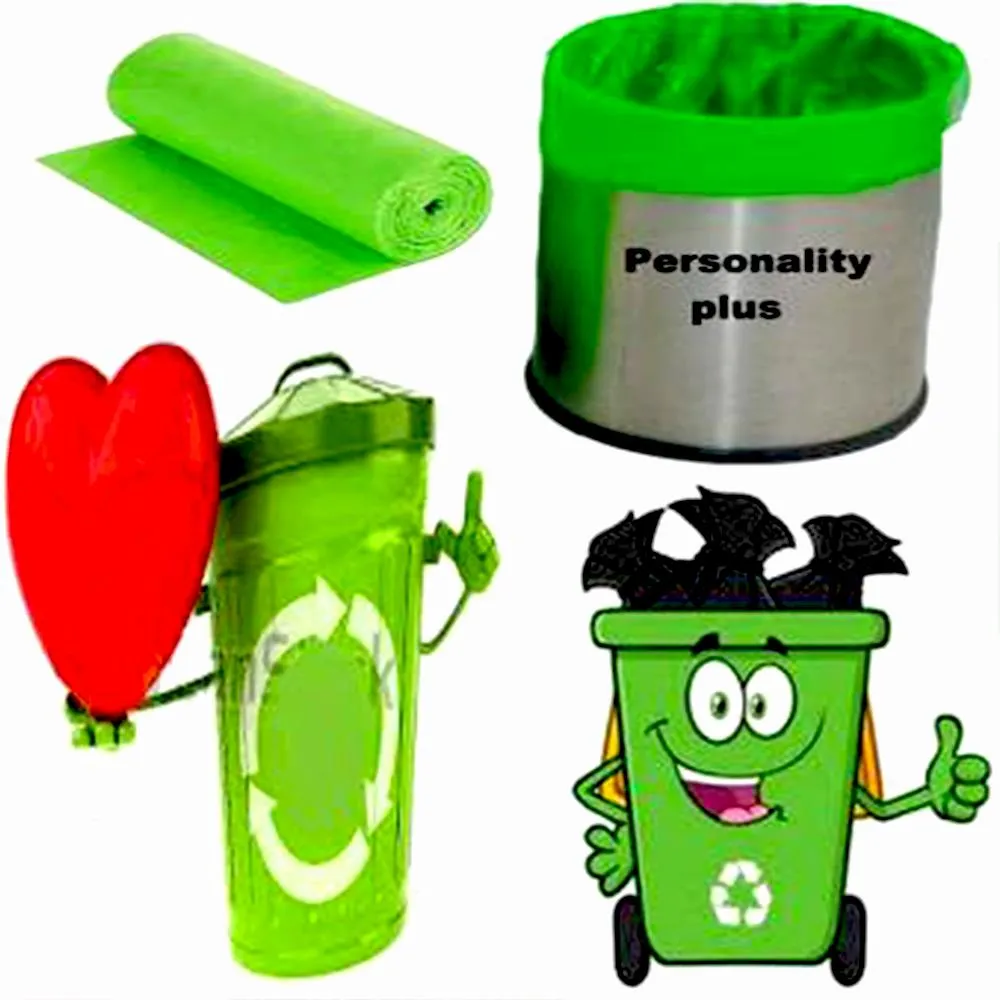 Eco-Friendly Biodegradable Trash Bags (24x32, Green)