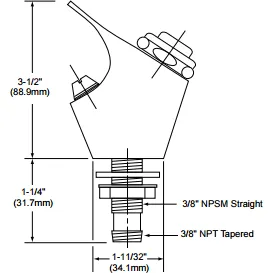 Elkay LK142 | Bubbler Pushbutton (for use with EDF214WC, DRKR, EDF15R, and EFWC16 units)