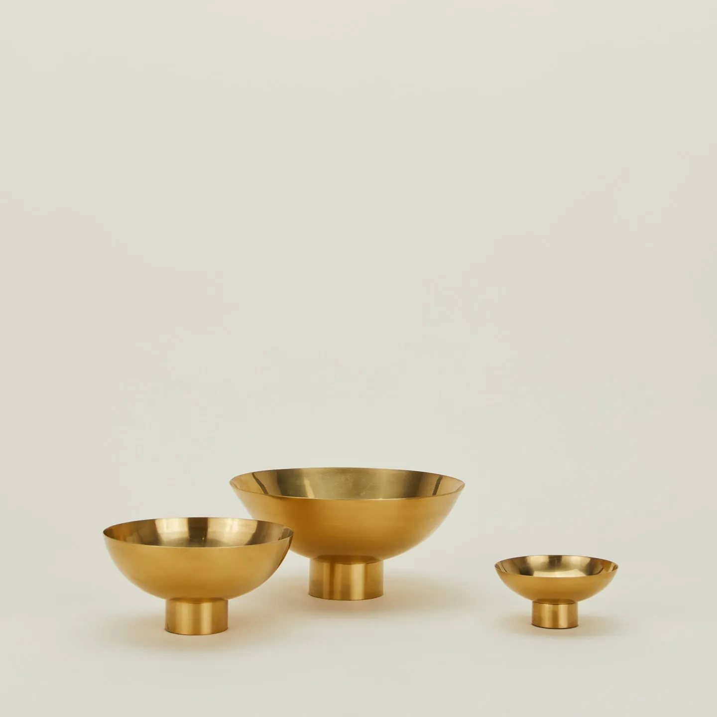 Essential Footed Bowl Decor Bundle - Brass