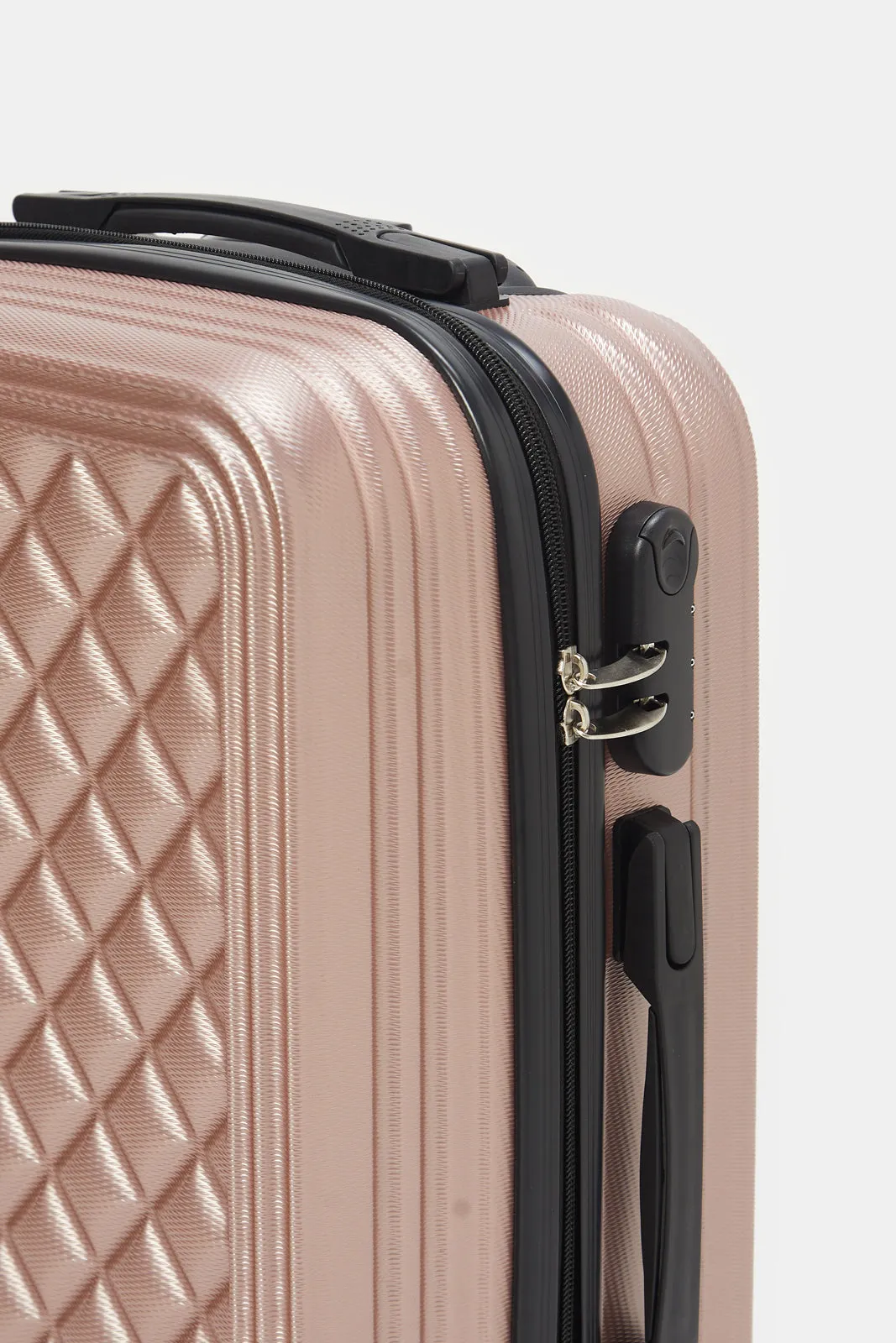 Gold Textured Abs Trolley Luggage (20Inch)