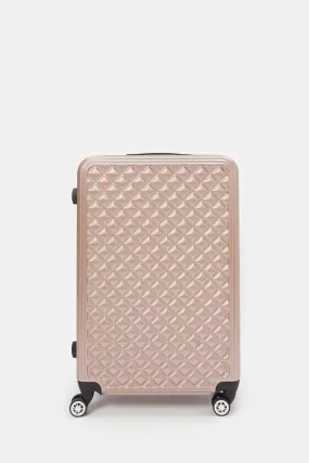 Gold Textured  Abs Trolley Luggage (24Inch)
