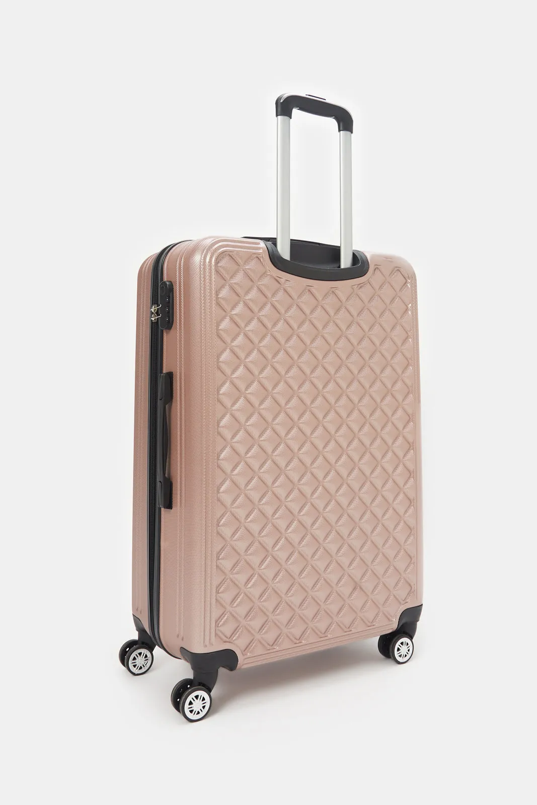 Gold Textured  Abs Trolley Luggage (24Inch)