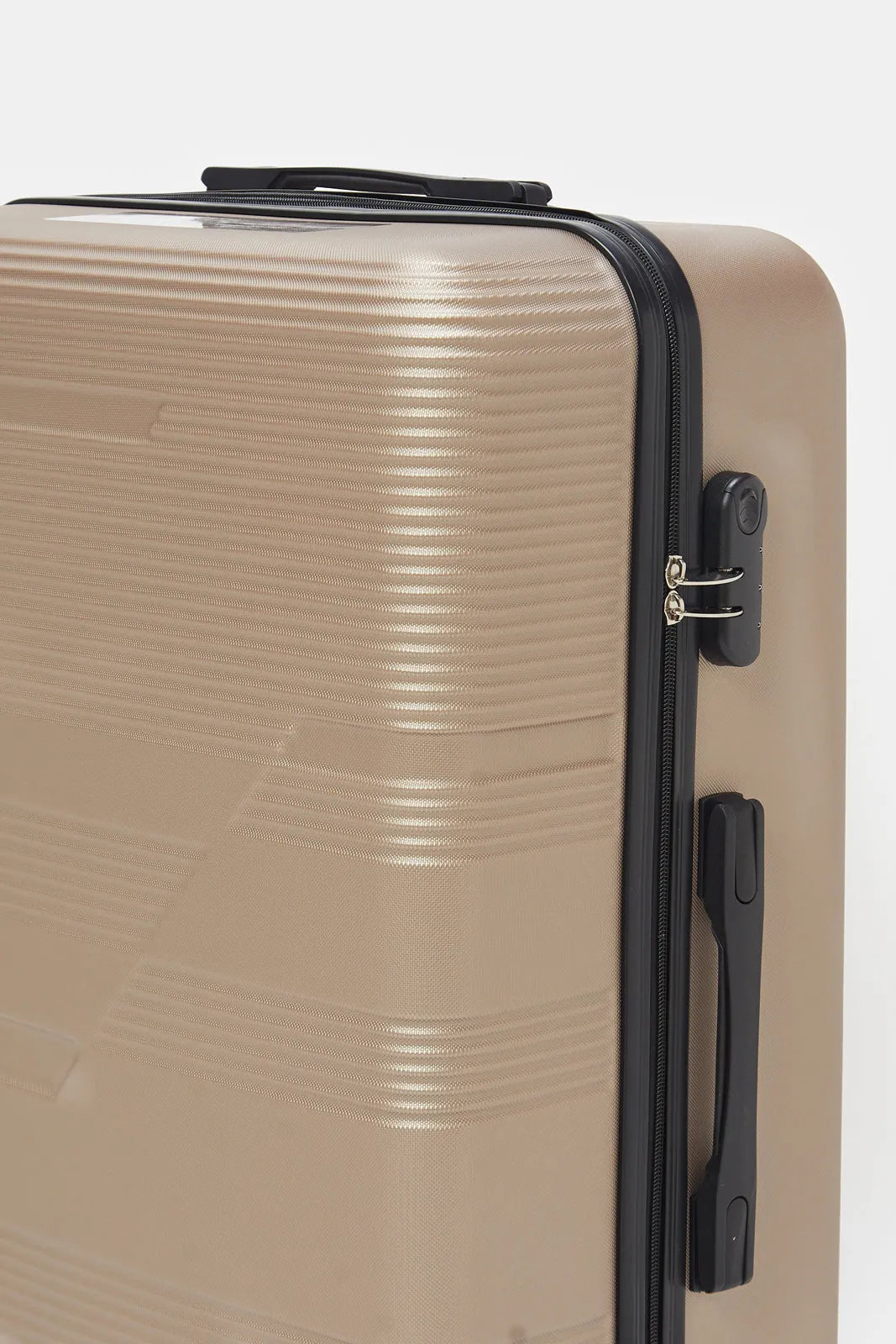 Gold Textured Abs Trolley Luggage (28 Inch)