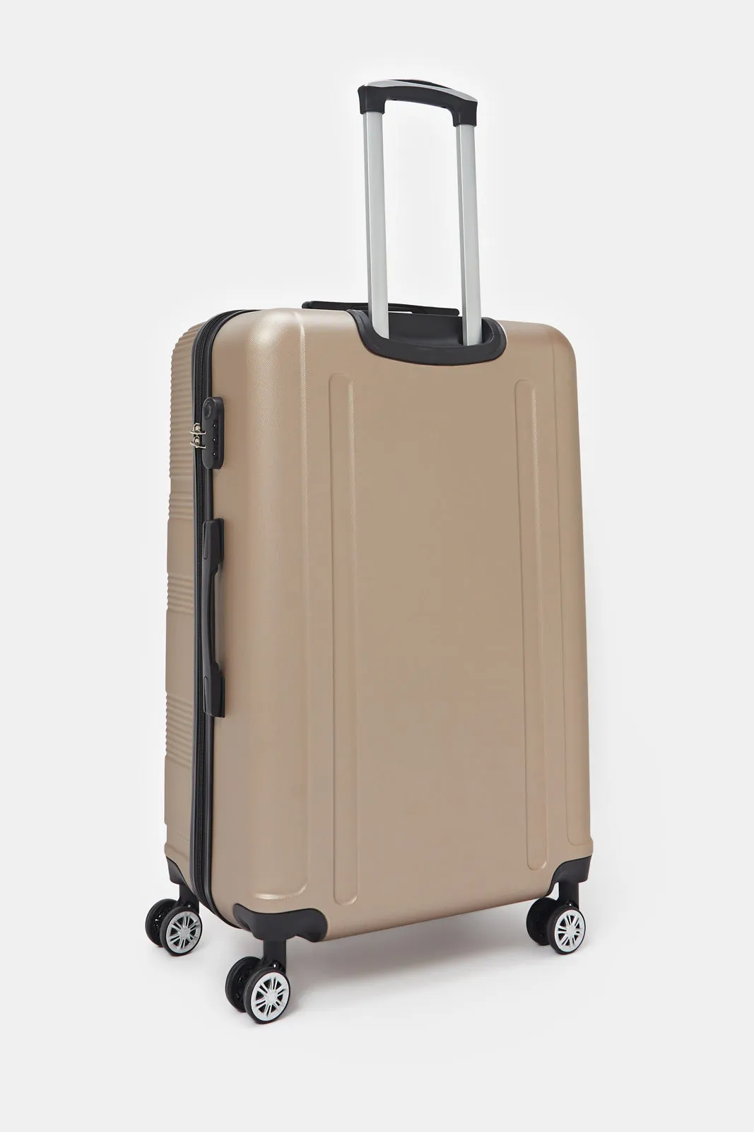 Gold Textured Abs Trolley Luggage (28 Inch)