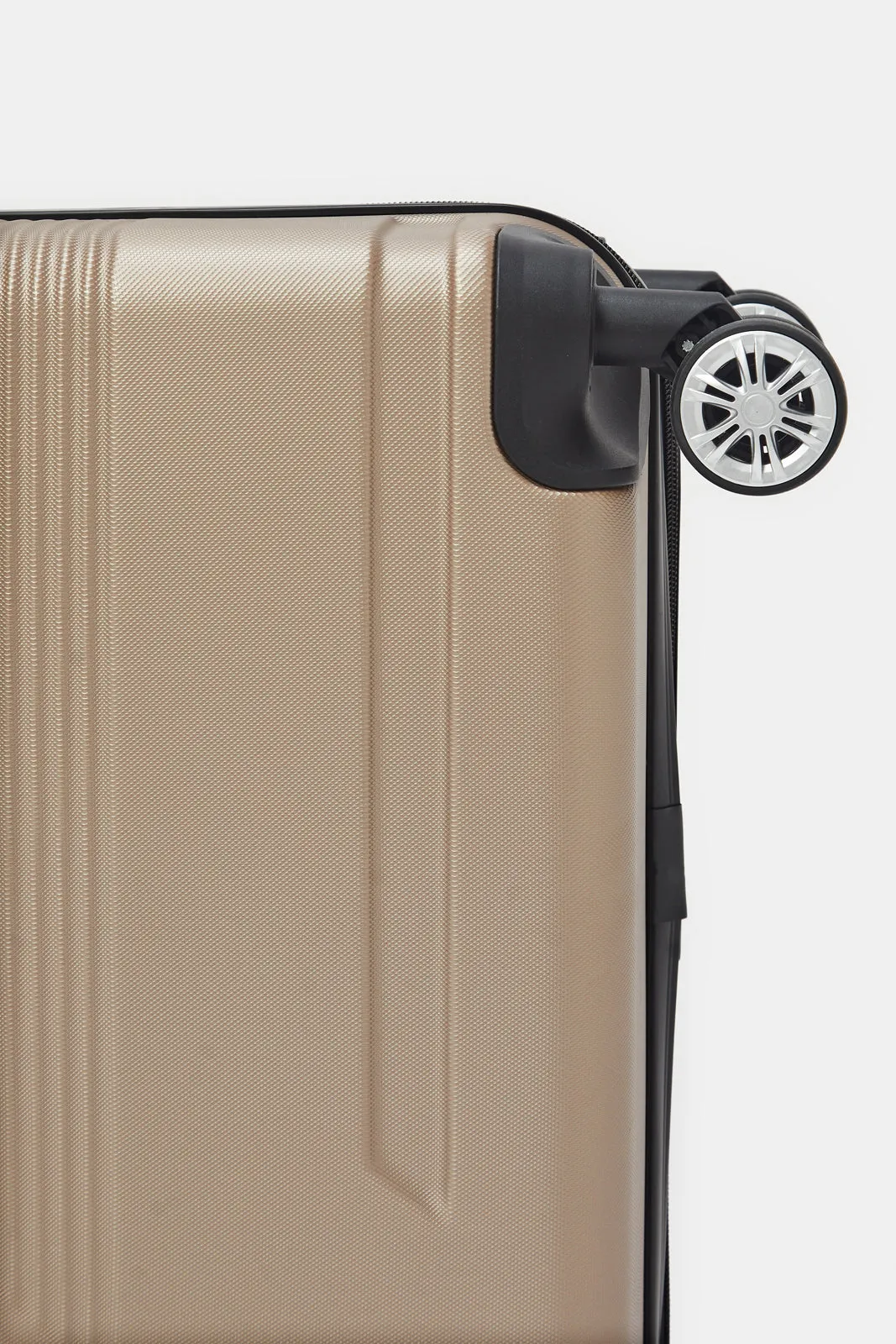 Gold Textured Abs Trolley Luggage (28 Inch)
