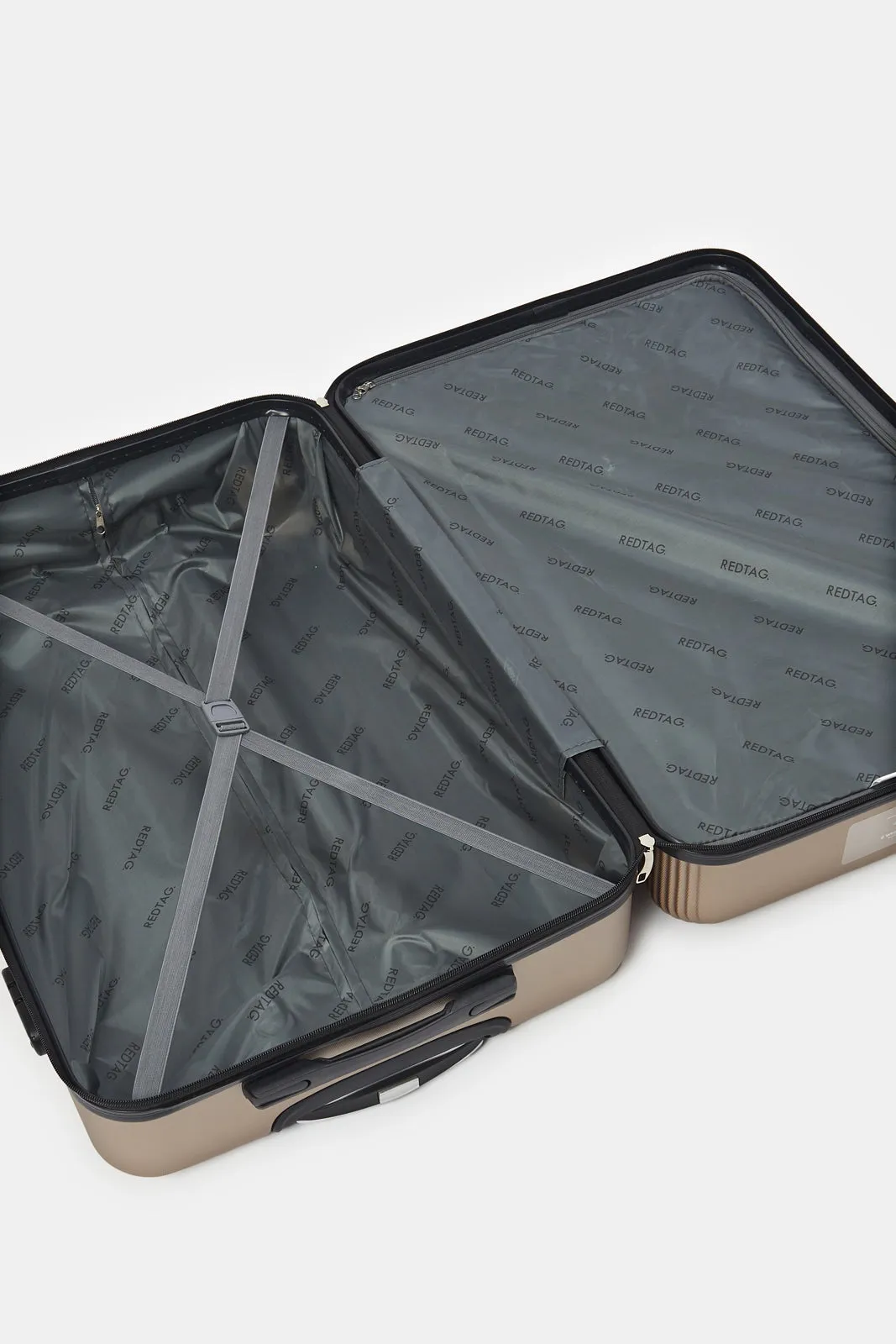 Gold Textured Abs Trolley Luggage (28 Inch)