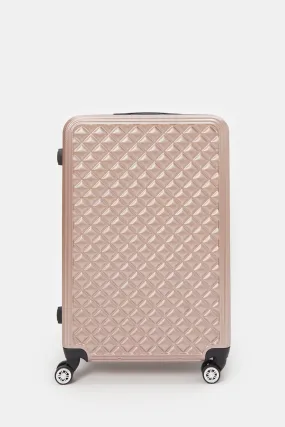 Gold Textured Abs Trolley Luggage (28Inch)