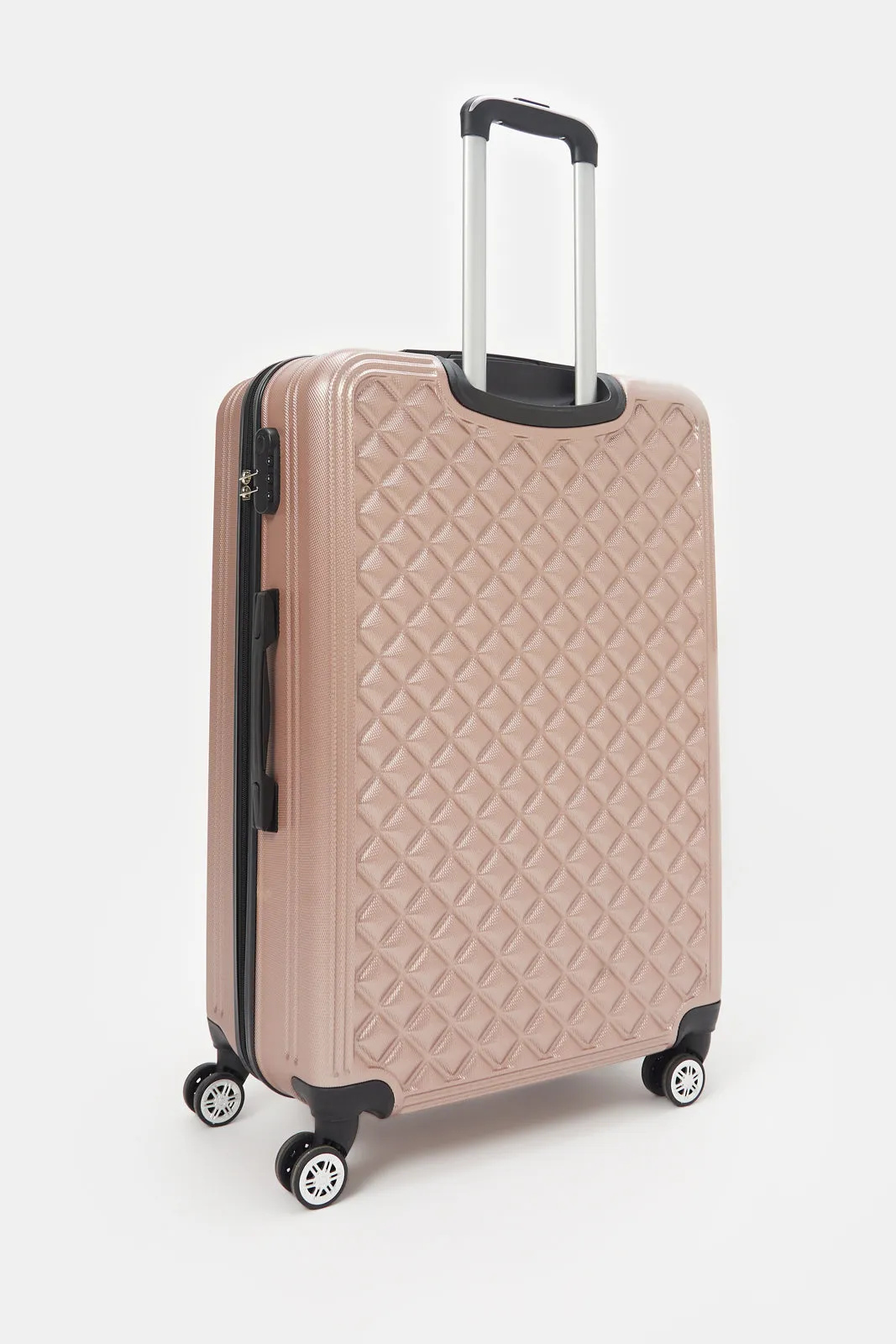 Gold Textured Abs Trolley Luggage (28Inch)