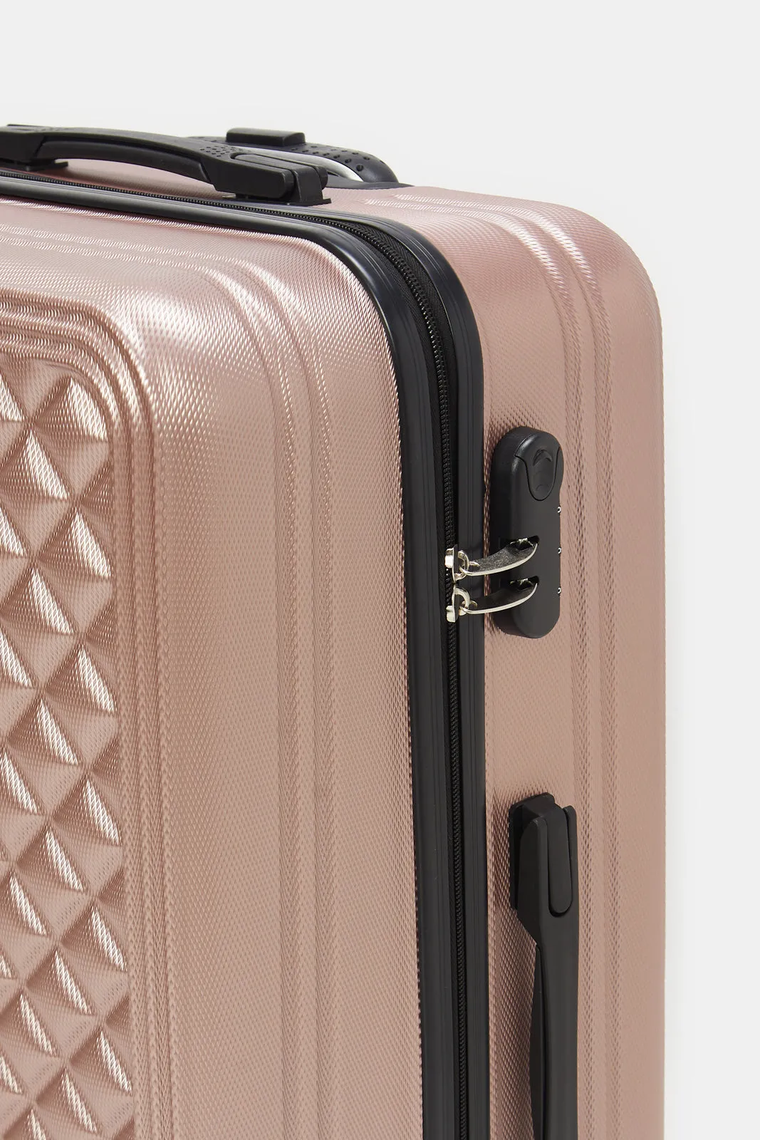 Gold Textured Abs Trolley Luggage (28Inch)