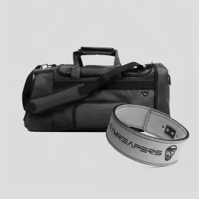 Gravestone Duffle & 10mm Lever Belt Combo - Gunmetal/Gray