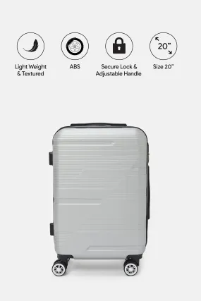 Grey Textures Abs Trolley Luggage (20 Inch)