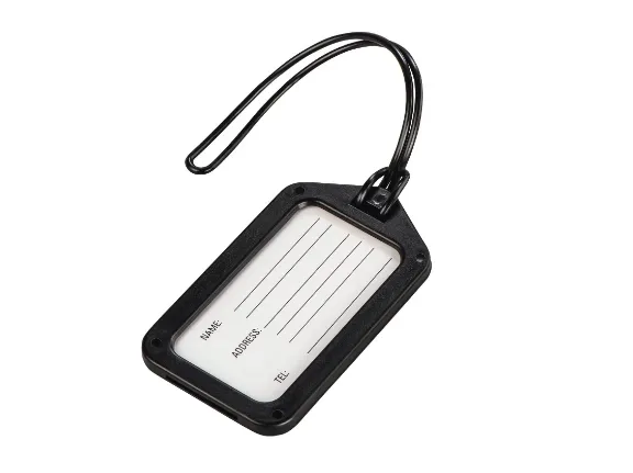 Hama - (Set of 2) Luggage tags Suitcase labels with address label (105322) - Black