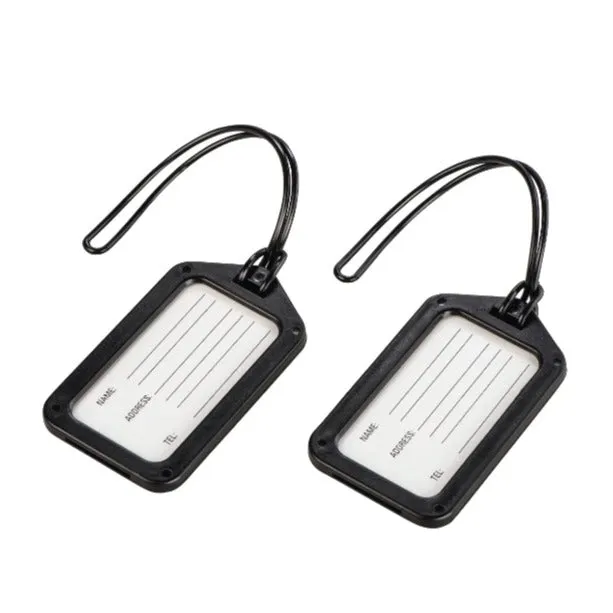 Hama - (Set of 2) Luggage tags Suitcase labels with address label (105322) - Black