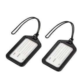 Hama - (Set of 2) Luggage tags Suitcase labels with address label (105322) - Black