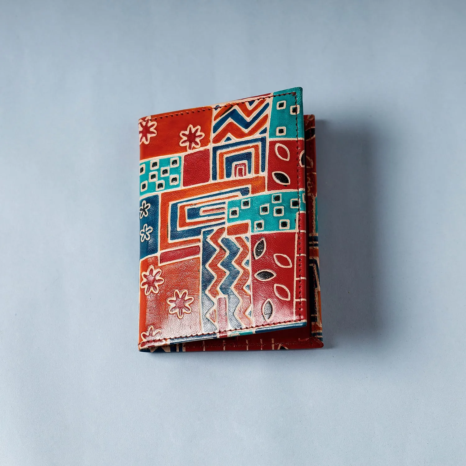 Handcrafted Embossed Leather Passport Cover