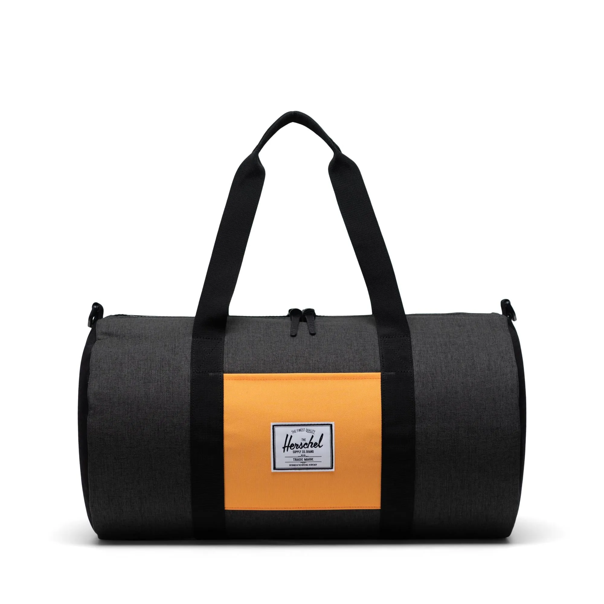 Herschel Sutton Mid-volume Duffle, black crosshatch/black/blazing orange
